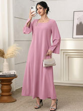 Square Neck Long Sleeve Maxi Dress
