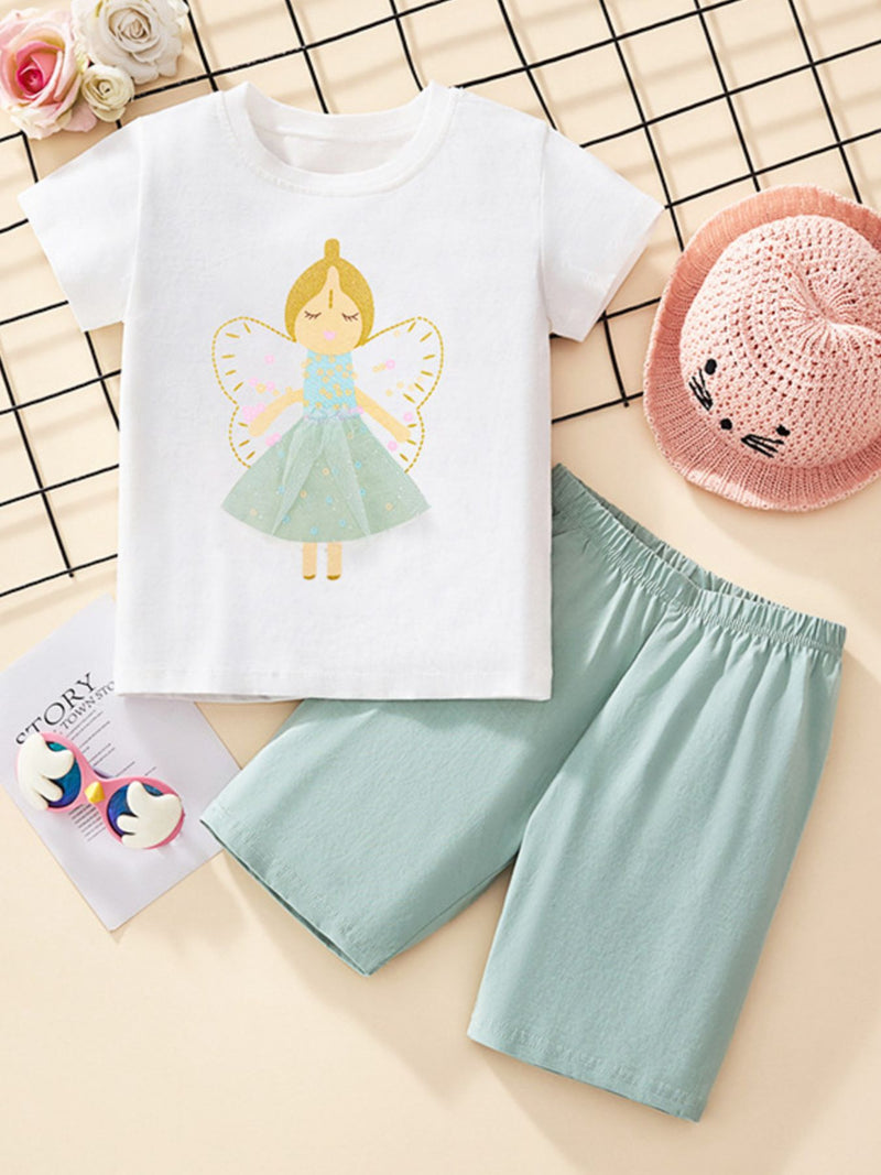 Children's Fairy Graphic Tee & Shorts Set